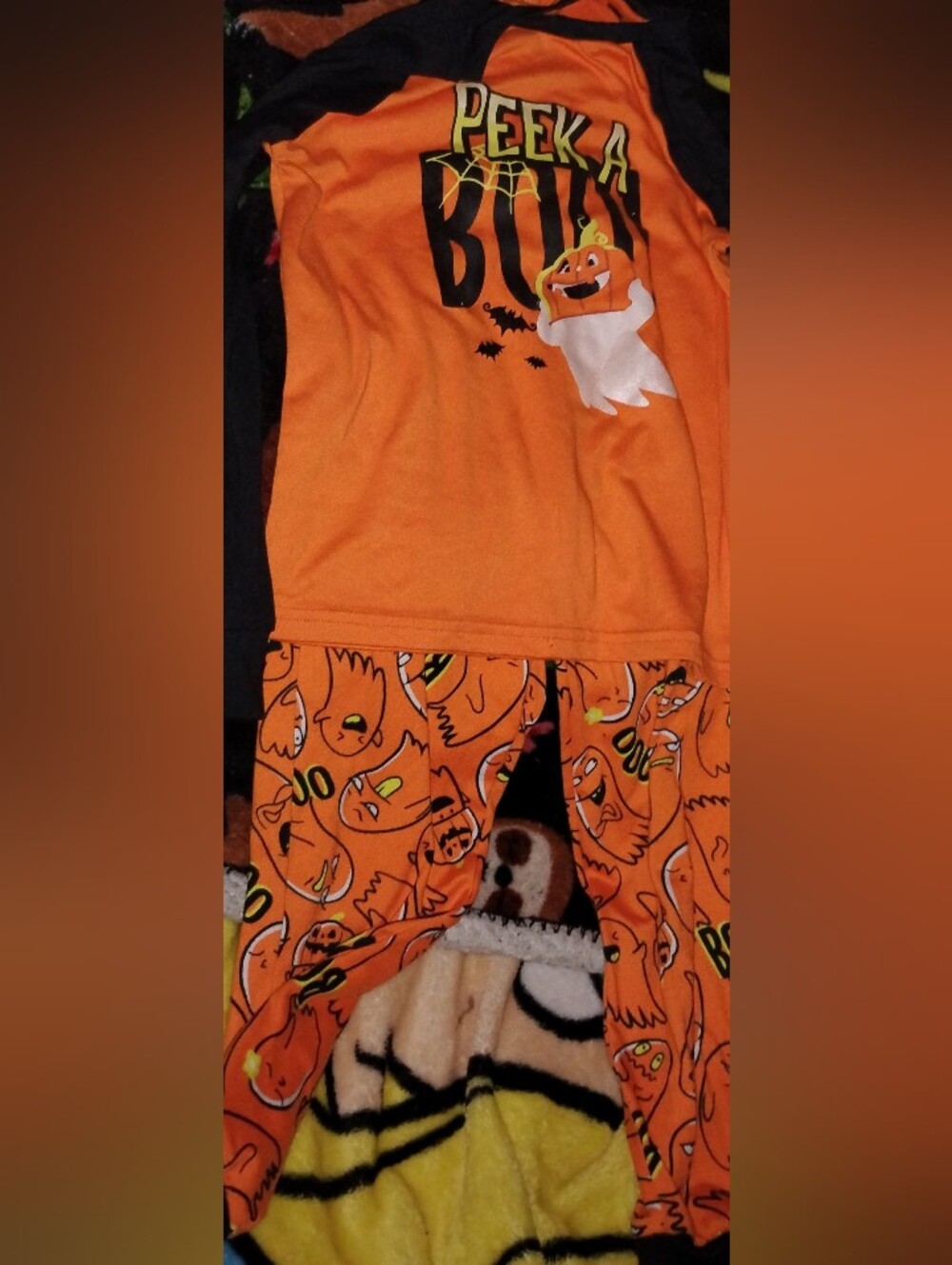 Toddler Halloween Peek-a-boo Two Piece Long Sleeve Pajama Set